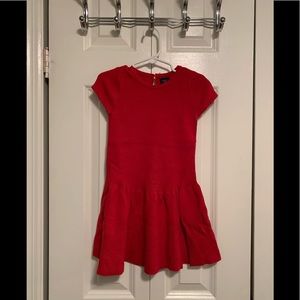 Red girls’ knit dress